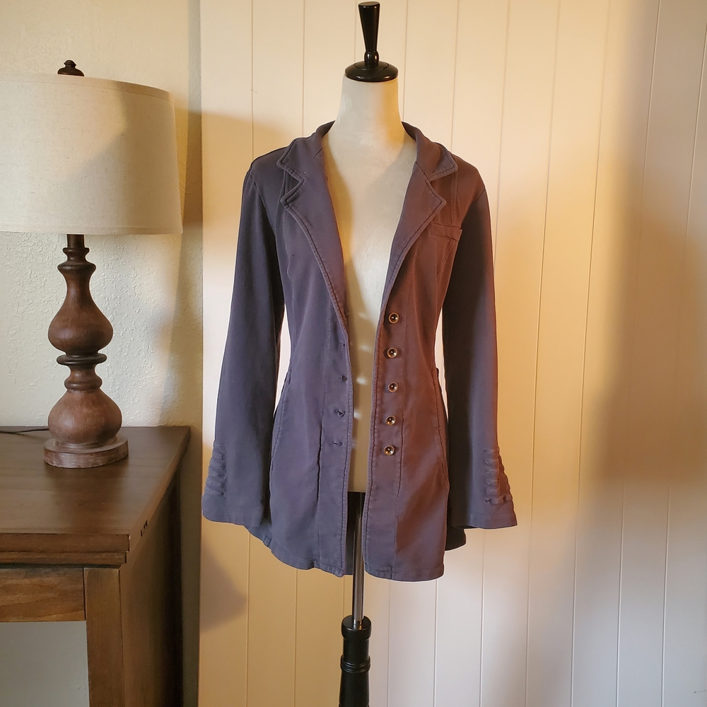 Soft Surroundings Grey High-Low Jacket